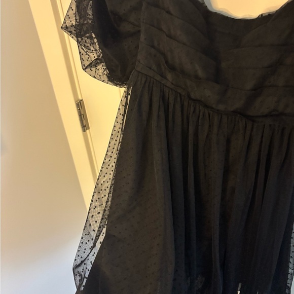 Windsor Black Polka Dot Sheer Dress - Picture 4 of 12